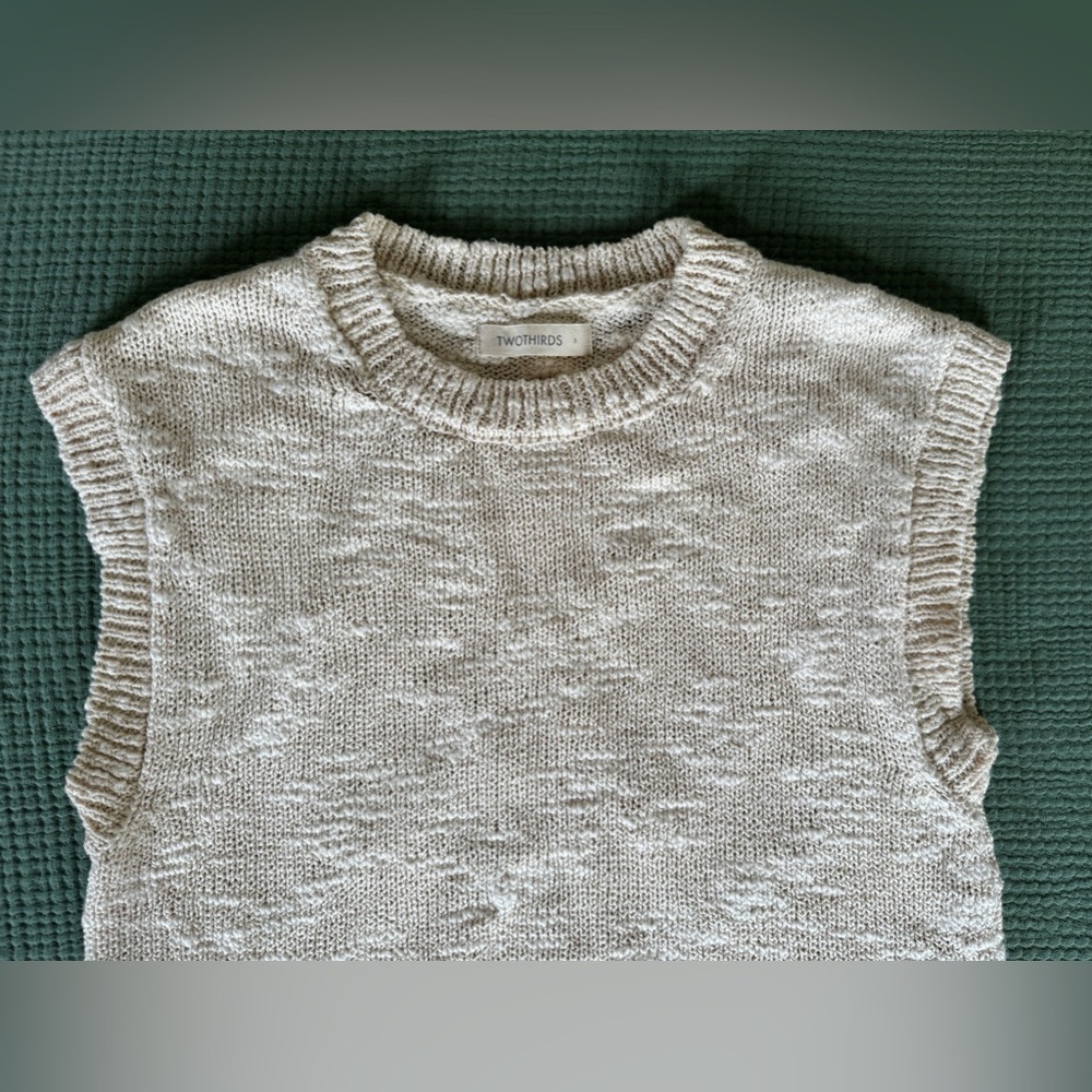 TWOTHIRDS Abang Cotton Sleeveless Knit Top - Ecru - Picture 6 of 16